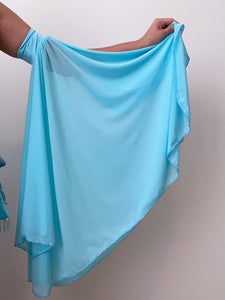 Turquoise Mesh Sleeves